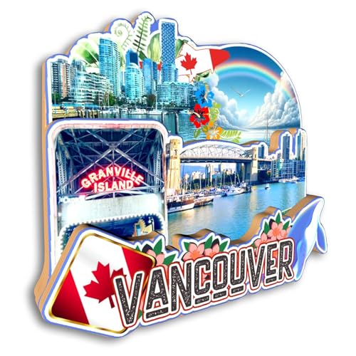 Imán decorativo redondo Vancouver 3-4 pulgadas miniatura 3