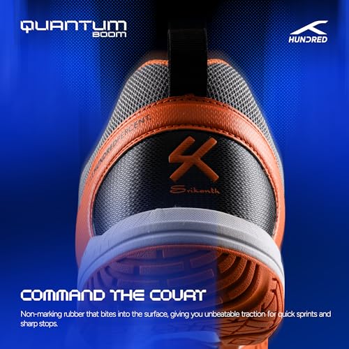 Image of Hundred Quantum Boom Unisex Non-Marking Court Shoes | Badminton, Pickleball, Table Tennis & Other Indoor Sports | Lightweight, Cushioned Grip