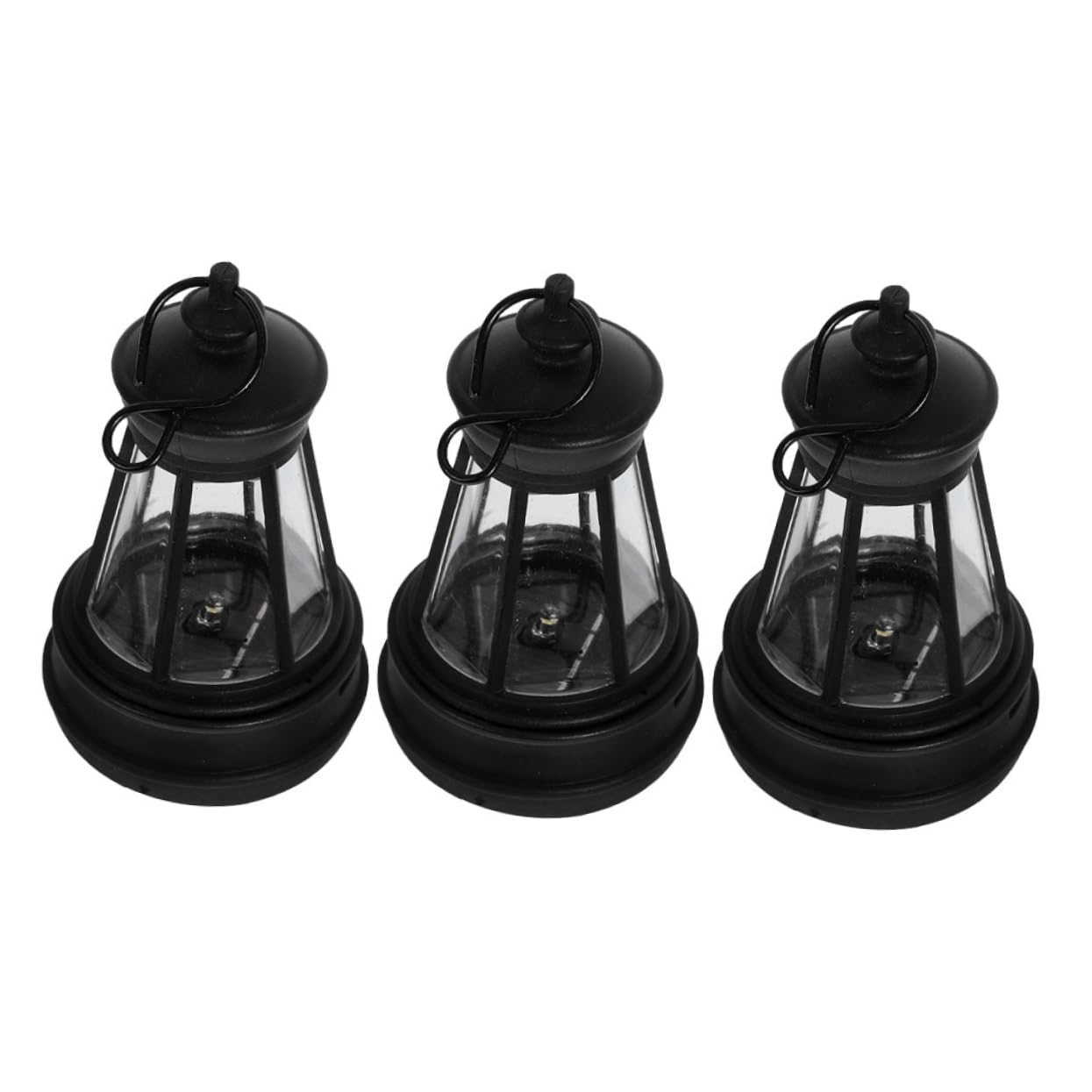 MUELODSIC 3pcs Solar-Powered Pet Lantern Outdoor Hanging Solar Garden Lights Small Resin Solar Lanterns Battery Box for Patio Yard Decor