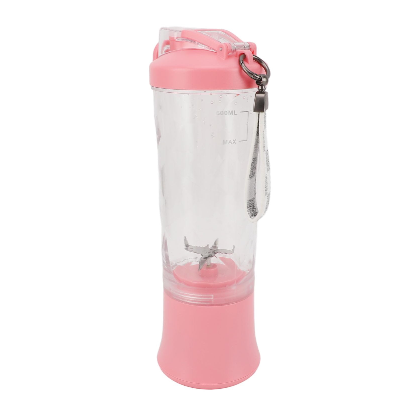 SIXRUN Batidora Portátil, Batidora Personal Recargable por USB con Taza de Acero Inoxidable ABS de 600 Ml, 150 W, 18000 RPM, 2 Modos, para Viajes, Gimnasio, Escuela, Oficina, Batidos y Batidos (PINK)