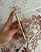 Onwon 6 Pieces Big Crystal Diamond Pens Gold Metal Ballpoint Pens & 3 Pieces Ballpoint Pen Refills in Black Ink