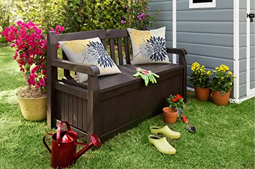 Pyonic Outdoor Throw Pillow Covers 18X18 Waterproof Pillow Covers Geometric Flower Pillow Case Farmhouse Summer Square Cushion Cover For Patio,Garden,Balcony,Set Of 2 (Yellow, 18 X 18-Inch) #TOP3