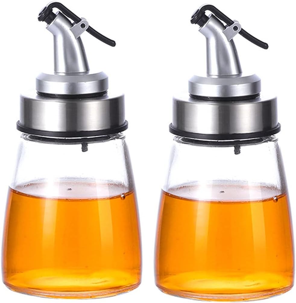Condiment Bottles, Oil Bottle Glass Sealed And Leak-proof Accurate Oil Control No Oil Leakage Soy Sauce Vinegar(500ml)