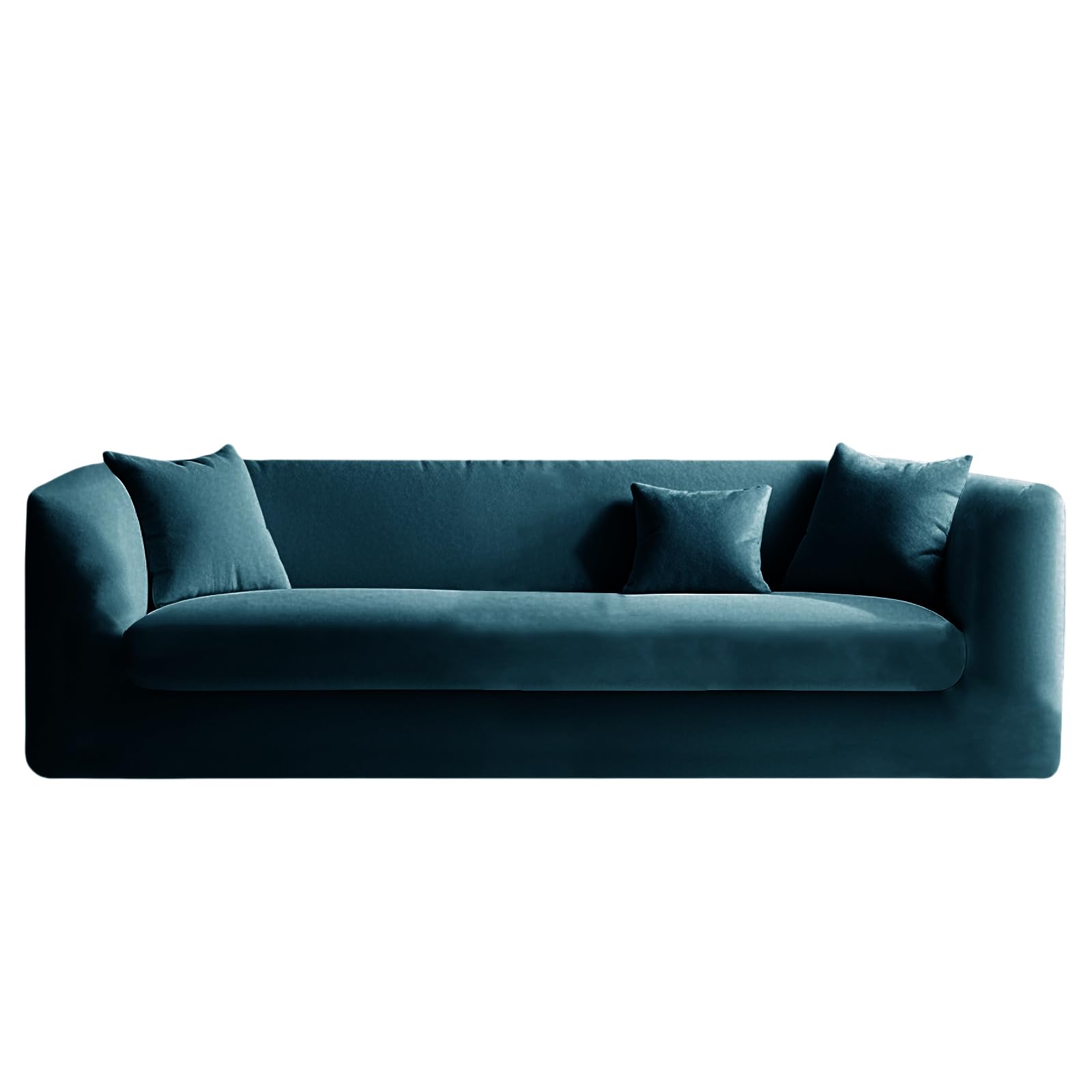 KYJSW High Stretch Chesterfield Sofa Cover Velvet Couch Cover With Seat Cushion Cover Non-Slip Sofa Slipcovers With Armrests For Living Room (Blue green,LOVESEAT+1PC SMALL 2-SEAT) — image 1