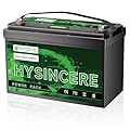 HYSINCERE 12V 100Ah LiFePO4 Battery,Lithium Battery with 100A BMS Deep Cycle High Cycle Life up to 15000 Times,Maximum Output Power 1280W Perfect for RVs,Trolling Motors, Solar Systems