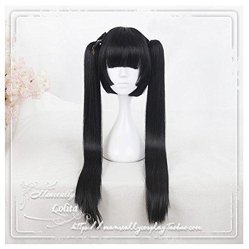 原宿風 GAL系 耐熱ウィッグ かつら ツインテール ロング ストレート エクステ つけ毛