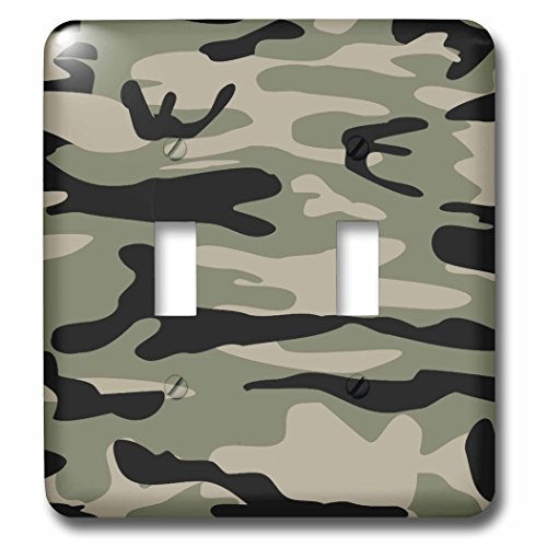 Interrupteur à bascule double kaki camouflage militaire marron beige vert olive - 3