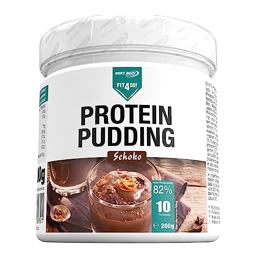Best Body Nutrition – Fit4Day Protein Pudding – Schoko – 200 g Dose – Eiweißpudding ohne Kochen – Low Carb Puddingpulver – Zuckerarm – Fitness Dessert mit Protein – Proteinreicher Nachtisch