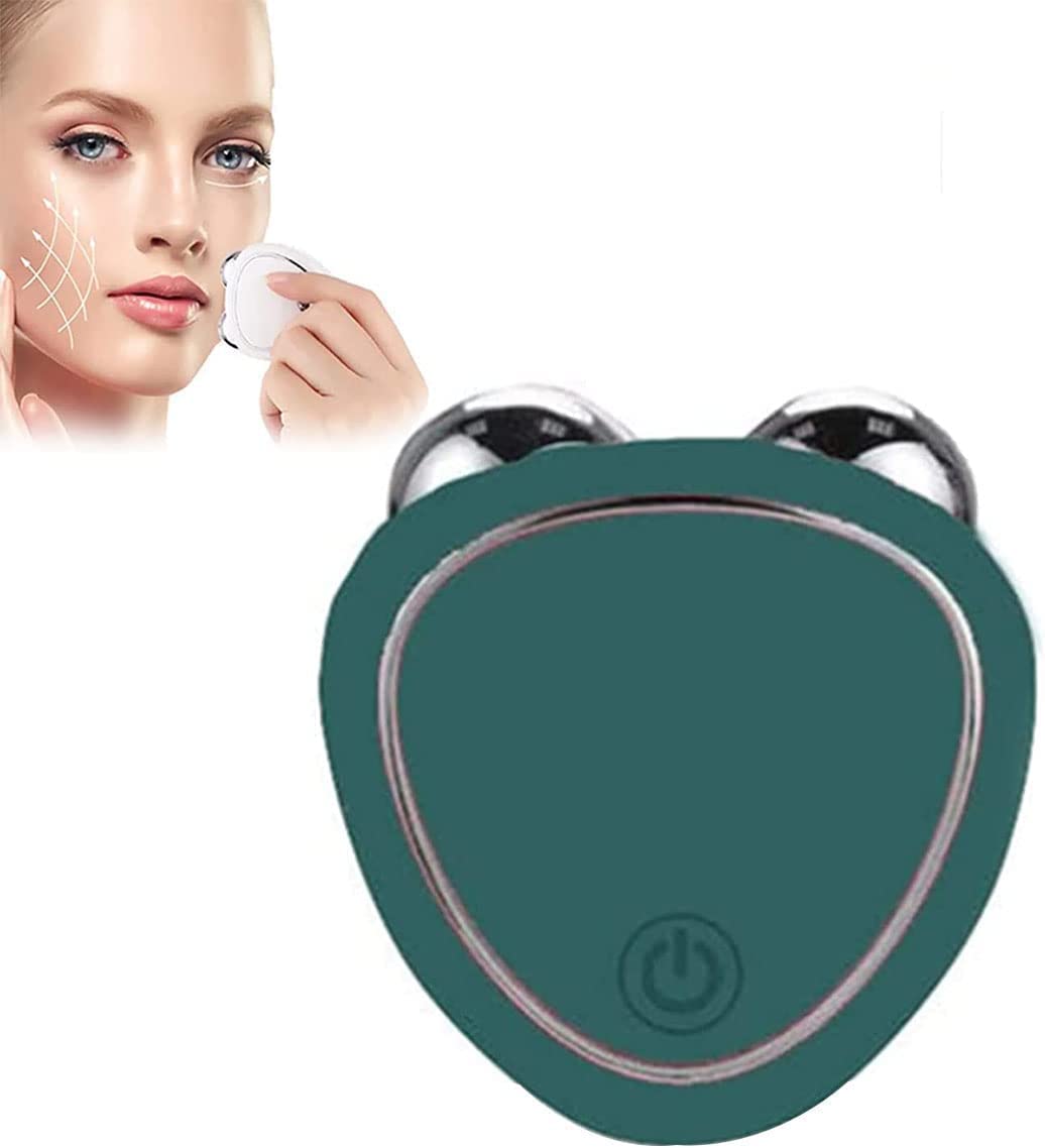 DUHANXI BeautyCare Microcurrent Face Lifting Massager - Face Massager Electric Face Lifting with 3 Gear, Mini Microcurrent Face Lift Device, Lift and Skin Tightening for a Radiant Appearance (Green)
