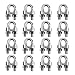 WEKON - Set di 16 fascette per cavi in metallo da 3 mm, a U bullone clip per cavi, cavi metallici, clip in acciaio inox, sellino di serraggio per cavi, morsetti per cavi