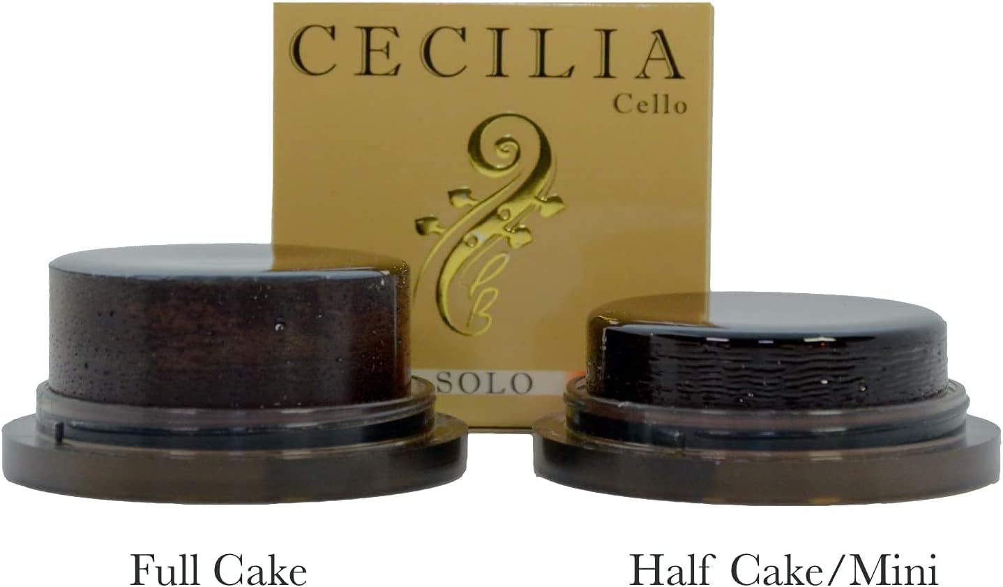 CECILIA 'SOLO' Cello Rosin, Half Cake, Maximum Projection & Articulation, For Cello Bows