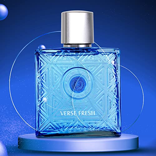 Novoglow Verse Fresh For Men - 3.4 Fl Oz Eau De Parfum Spray For Men - Long Lasting Citrusy Floral & Woodsy Fragrance Smell Fresh All Day Long Includes Carrying Pouch Gift For Men For All Occasions #TOP7
