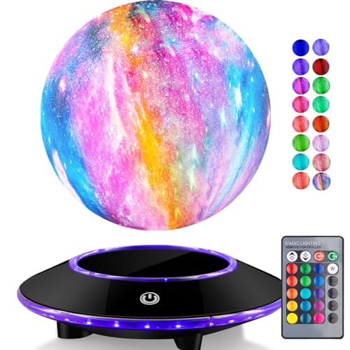 A moon that actually floats and spins mid-air with 16 color modes — instant desk centerpiece that makes every visitor stop and stare.
