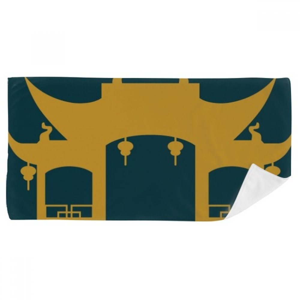 Serviette Thaïlande Mythe Temple débarbouillette multicolore 35x70cm douce