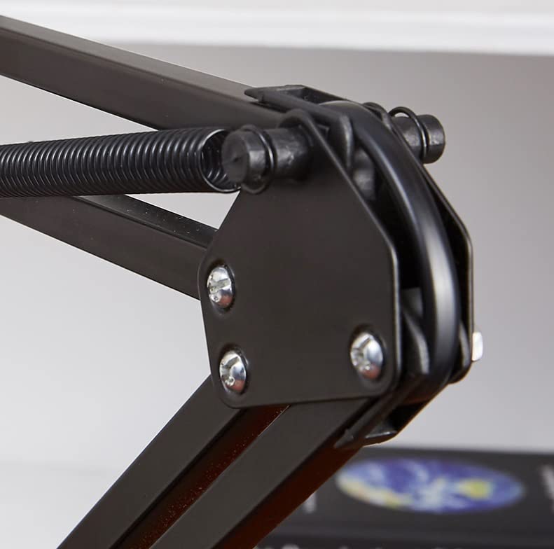 Habrur Klemmleuchte Schreibtischlampe Langarm-Klapp-Schreibtischlampe Eisen-Tischlampe Mit USB-Anschluss Schreibtischlampen Schlafzimmer Für Wohnzimmer Leselampe Klemmlampe (Blue : Blu)