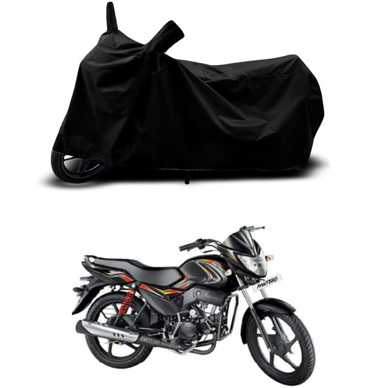 Image of 100% Scratchproof /UV-Rays /Heat Protection /Birds Dropping /Water Resistant /Dust Proof /Waterproof /Full Bike Scooty Two Wheeler Body Cover Compatible for Pantero KS All Varients[Black]