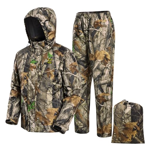 Hunting Waterproof Rain Suit Jacket and Pants for Men