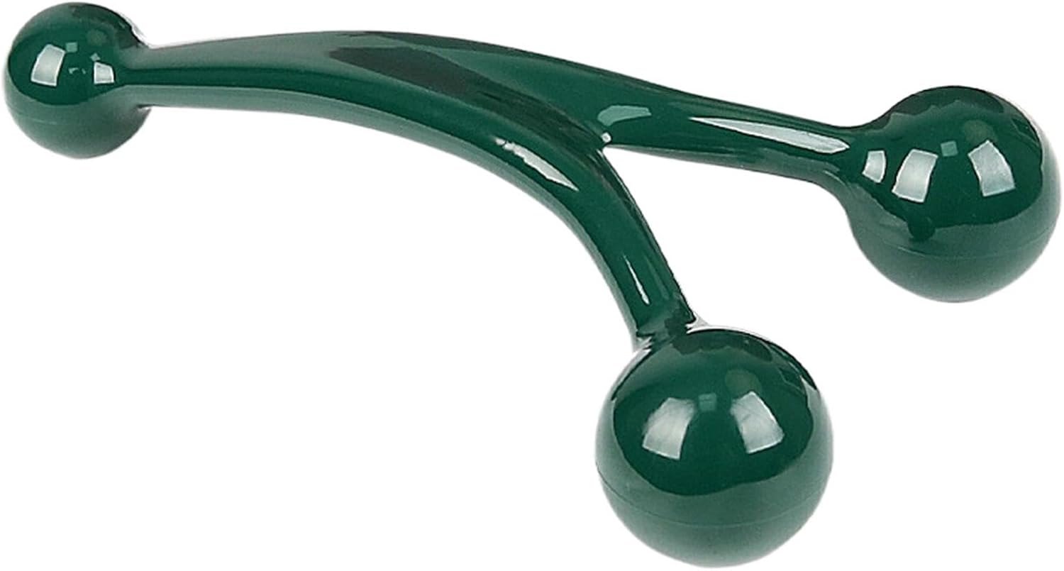 Massageroller, Face Roller, Solid 3-Ball Y-Shape Handheld Massage Tool voor Schouder, Nek, Voetbal, Scalp, Full Body Ontspanning, 16,89 x 3,94 x 2,5 cm ABS Materiaal