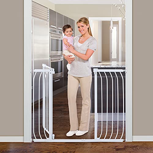 Summer Multi-Use Extra Tall Walk-Thru Baby Gate, Metal, White Finish – 36” Tall, Fits Openings Up To 29” To 48” Wide, Baby And Pet Gate For Doorways And Stairways #TOP5