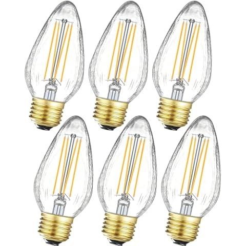 Leools E26 Vintage Edison Bulbs 8W Dimmable LED Bulbs Soft White 3000K 800lm 120V AC E26 Medium Base Light Bulbs for Pendant Light Fixture，6 Pack Cover