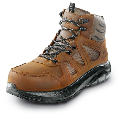 SR Max/Blumaka Ridgway, Men's, Brown, Steel Toe, EH, WP, MaxTrax Slip Resistant, Hiker, Work Boot (11.0 M)