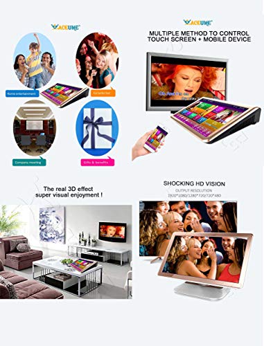 6Tb Hdd 86K Chinese(Mandarin Dvd +Cantonese Dvd)+ English Dvd +Vienamese Dvd Songs 19'' Touch Screen Karaoke Player,Professional Karaoke Mixer,Free Wired Microphone,Remote Control #TOP3