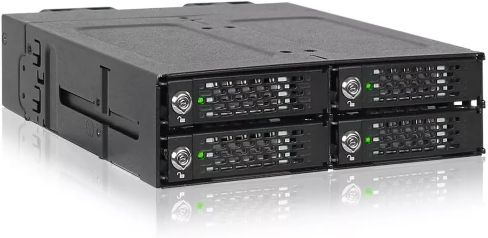 Icy Dock ToughArmor MB720MK-B V3 Drive Enclosure for 5.25" M.2, PCI Express NVMe 4.0 x4 - SFF-8612 OCuLink Host Interface Internal - Black