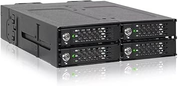 Icy Dock ToughArmor MB720MK-B V3 Drive Enclosure for 5.25" M.2, PCI Express NVMe 4.0 x4 - SFF-8612 OCuLink Host Interface Internal - Black