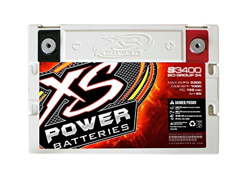Xs Power S3400 'S Series' 12V 3,300 Amp Agm Automotive Starting Battery With Terminal #TOP2