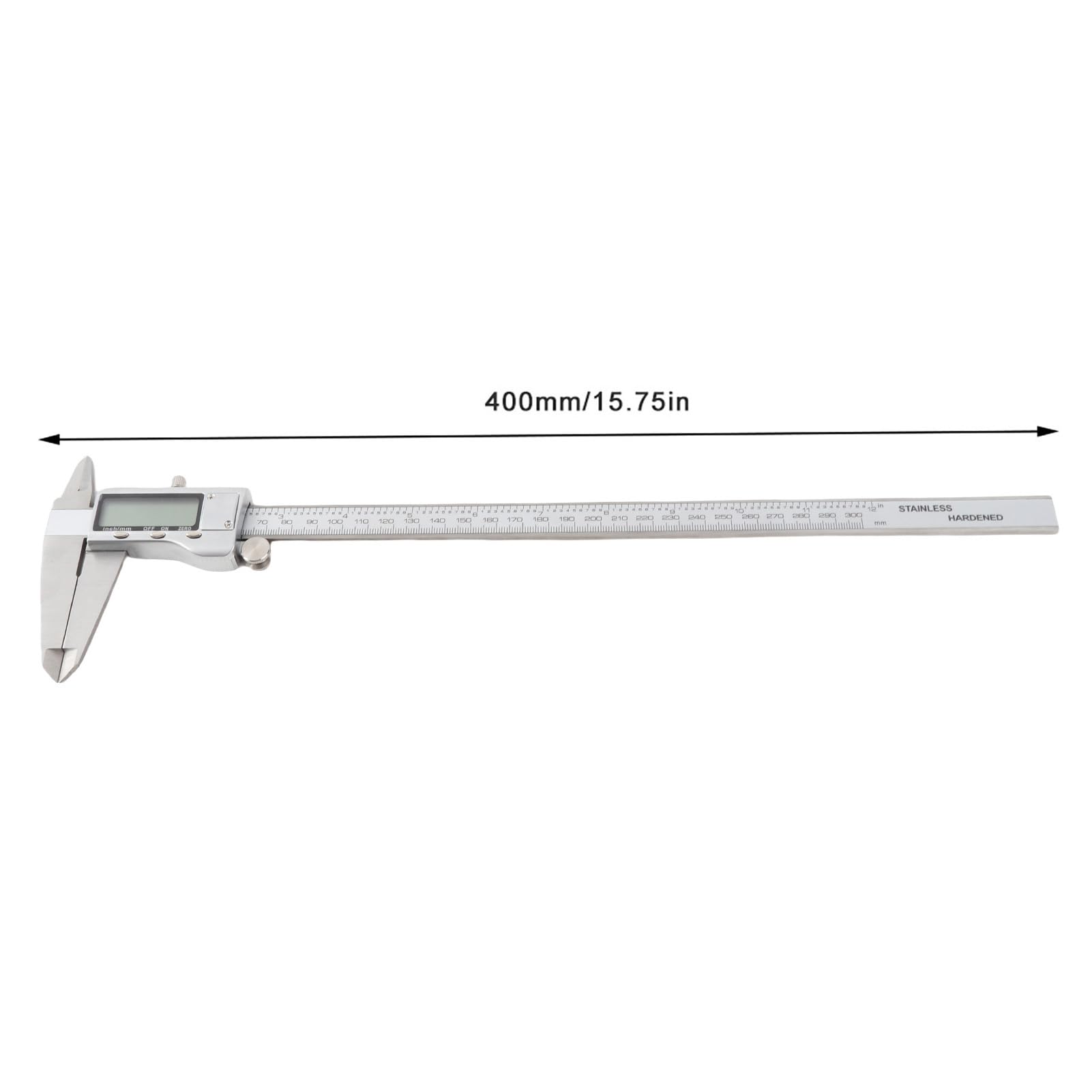Calibrador Digital de Acero Inoxidable de 0 a 300 Mm - Herramienta de Medición de Precisión para Proyectos de Carpintería, Ingeniería y Bricolaje - Apagado Automático, Pantalla
