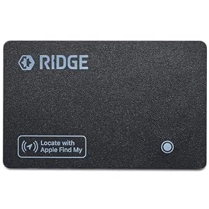 Ridge Wallet Tracker Card – Tile Slim Tracking Card Compatile with Apple Find My, Item Locator for Luggage Tags, Passports, Phone, IP68 Waterproof