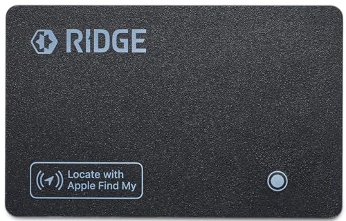 Ridge Wallet Tracker Card - Tile Slim Tracking Card Compatile with Apple Find My, Item Locator for Luggage Tags, Passports, Phone, IP68 Waterproof