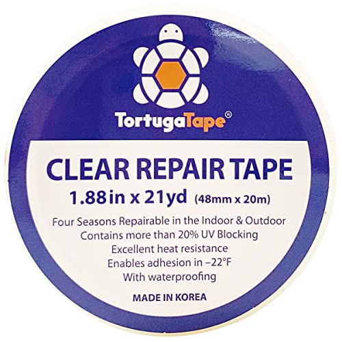 TortugaTape, Repair Tape for Greenhouse, 1.88inches x 21yards, Clear Repair