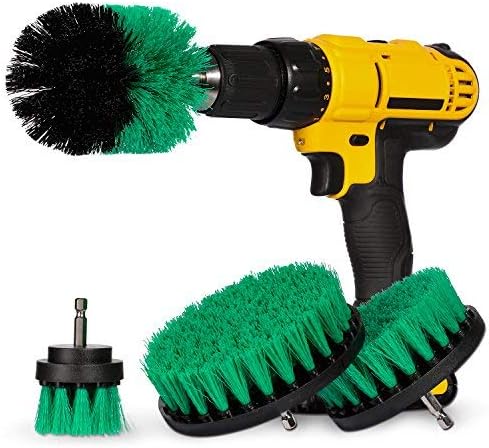HIWARE 4 Pcs Drill Brush - White