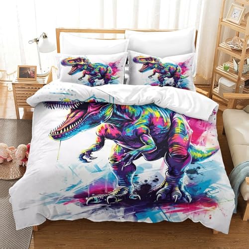 Housse de couette dinosaure 3D super king microfibre résistante haut de gamme