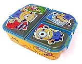 brotdose kinder schule test Minions Brotdose mit Fächern, 18 x 13,5 x 6 cm - frei von Schadstoffen wie BPA & Phtalate, Lebensmittelechte Materialien