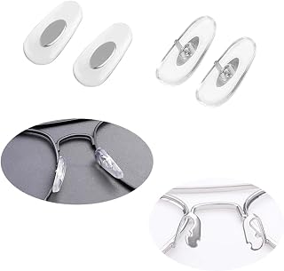 Eyeglass Nose Pads,2 Pairs Sunglass Replacement Clip -on Nose Piece Nose Bridge Pads, Glasses Repair Kit for Aviator Sunglasses Eyeglass Frame
