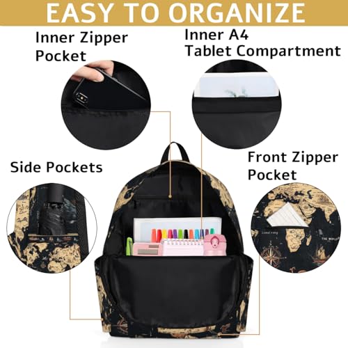 Toddler Backpack for Boys Kids, Cute Preschool Kindergarten School Bags for Girls Bookbag Daycare Travel Daypack, 15 Inch(World Map)4