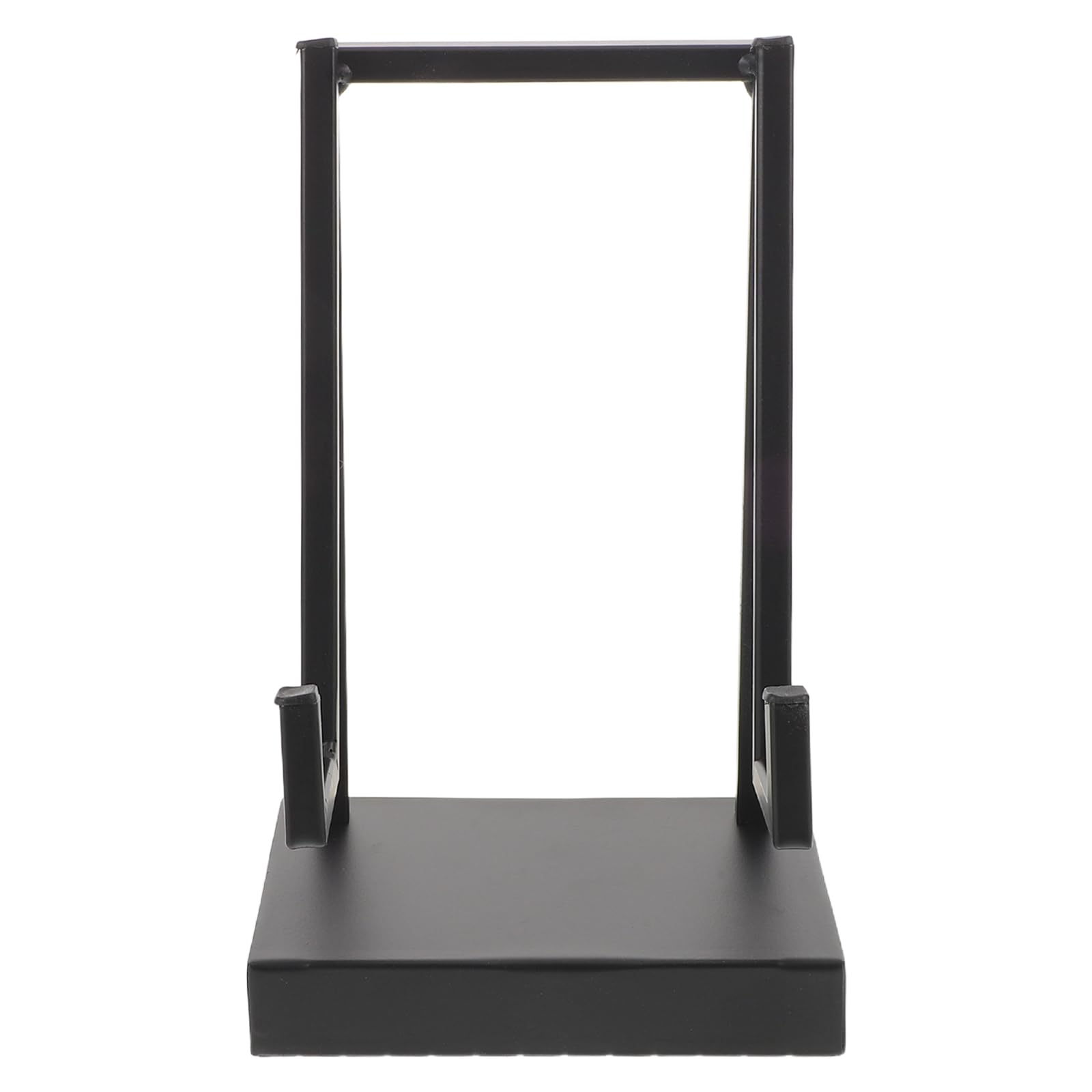Chevalet moderne noir en metal resistant pour cadre et assiette