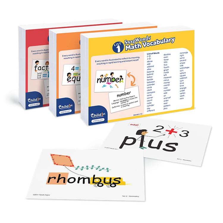 SnapWords(r) Math Vocabulary Kit | Multisensory | Kinesthetic | ESL | ELL Sight Word Flash Cards