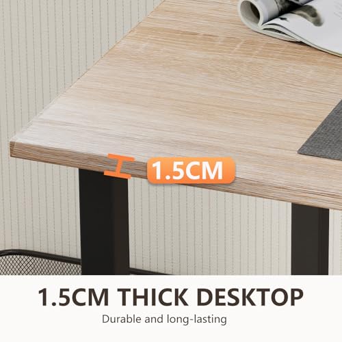 Image of BestOffice Computer Desk,Home Office Desk, Modern Simple Style for Home Office Study Writing (Nature, 55 Inch)