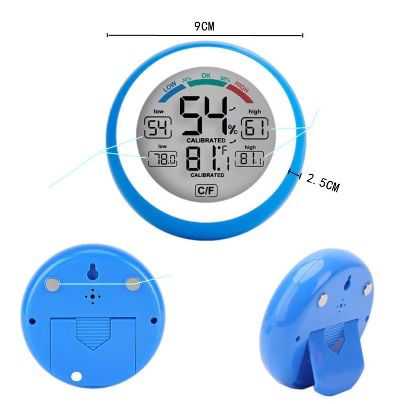 Circular Touch Temperature Humidity Meter Home Digital Indoor Comfort