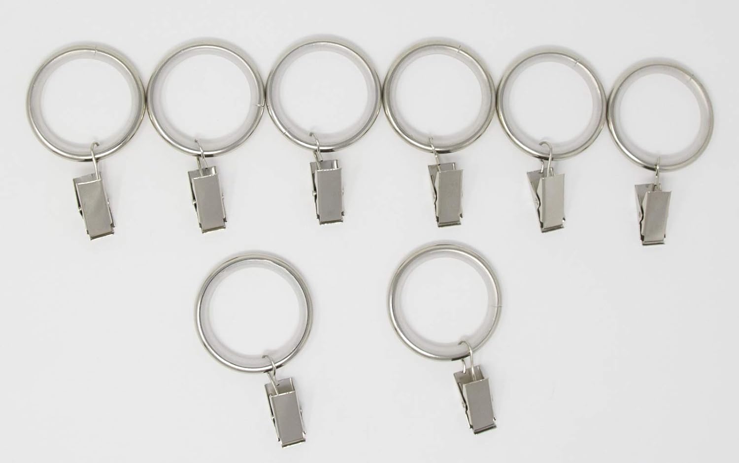 Urbanest Set of 32 Curtain Drapery Rings with Clips, 1.5