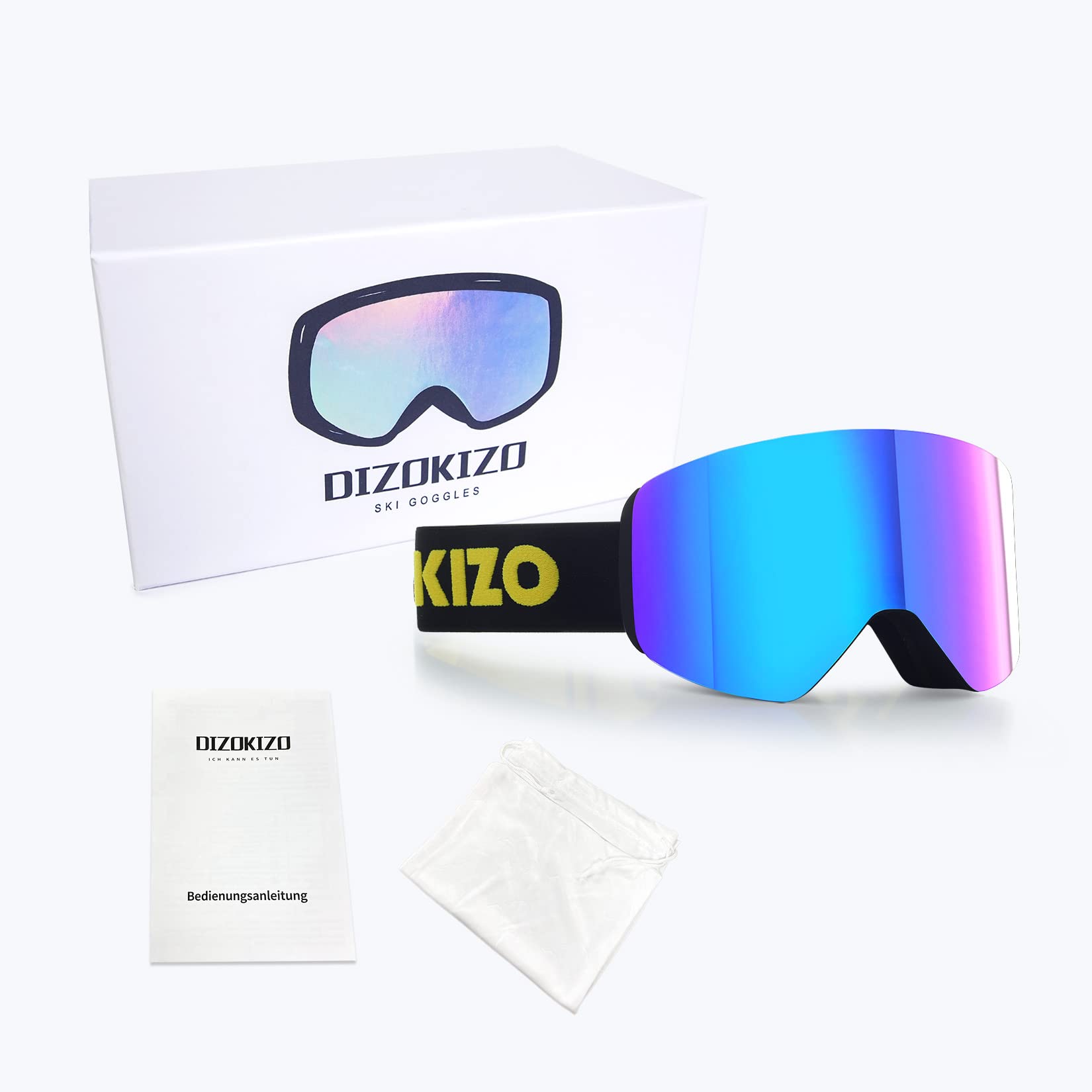 Lunettes de Ski Goggles Masque Snowboard Lunettes Motocross Masque pour Lentille Antibuée