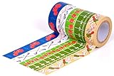 HIART Repositionable Washi Tape, Sports Collection, Game On, Set of 5