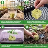 200 sztuk wełny kamiennej do uprawy roślin, 25 x 25 x 25 mm wełna kamienna kostki do hydroponiki