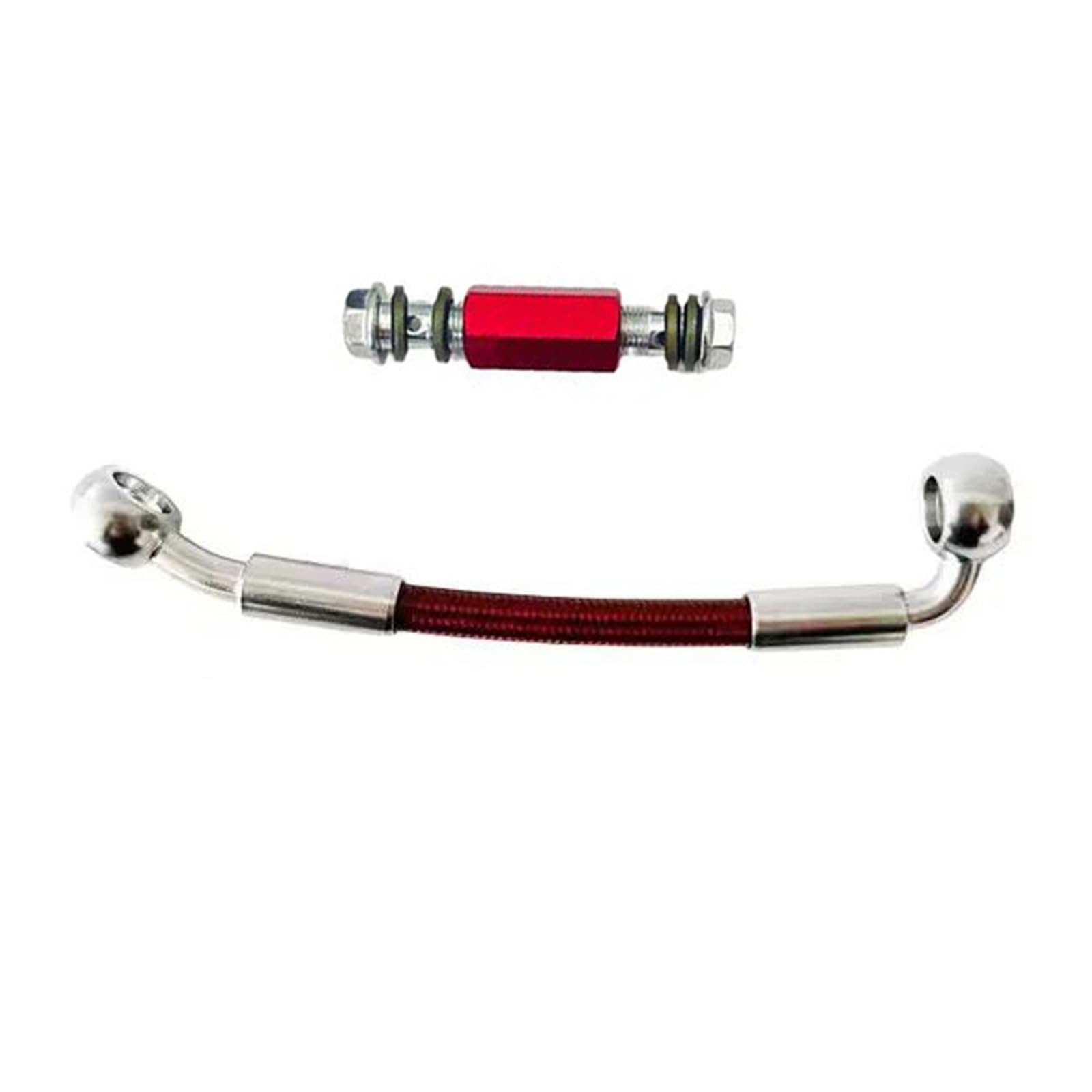 Hydraulic Brake Hose Motorcycle Accessories M10 AN3 Brake Hose Connecting Rod 2 Way Adapter Screw Hydraulic Clutch Oil Pipe 28°-90°(300cm)