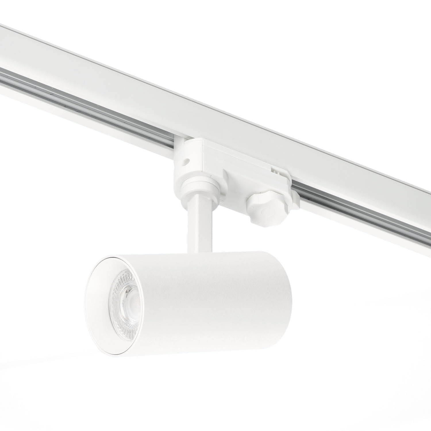 3-Phasen-Schienen-Set NEXTRACK - Schienensystem Komplett-Set mit 6x GU10 Spots und 1m+2m Schiene + Stromversorgung + Kappe + gerader Schalter (Weiß, Schiene 1+2 Meter gerader Stecker)