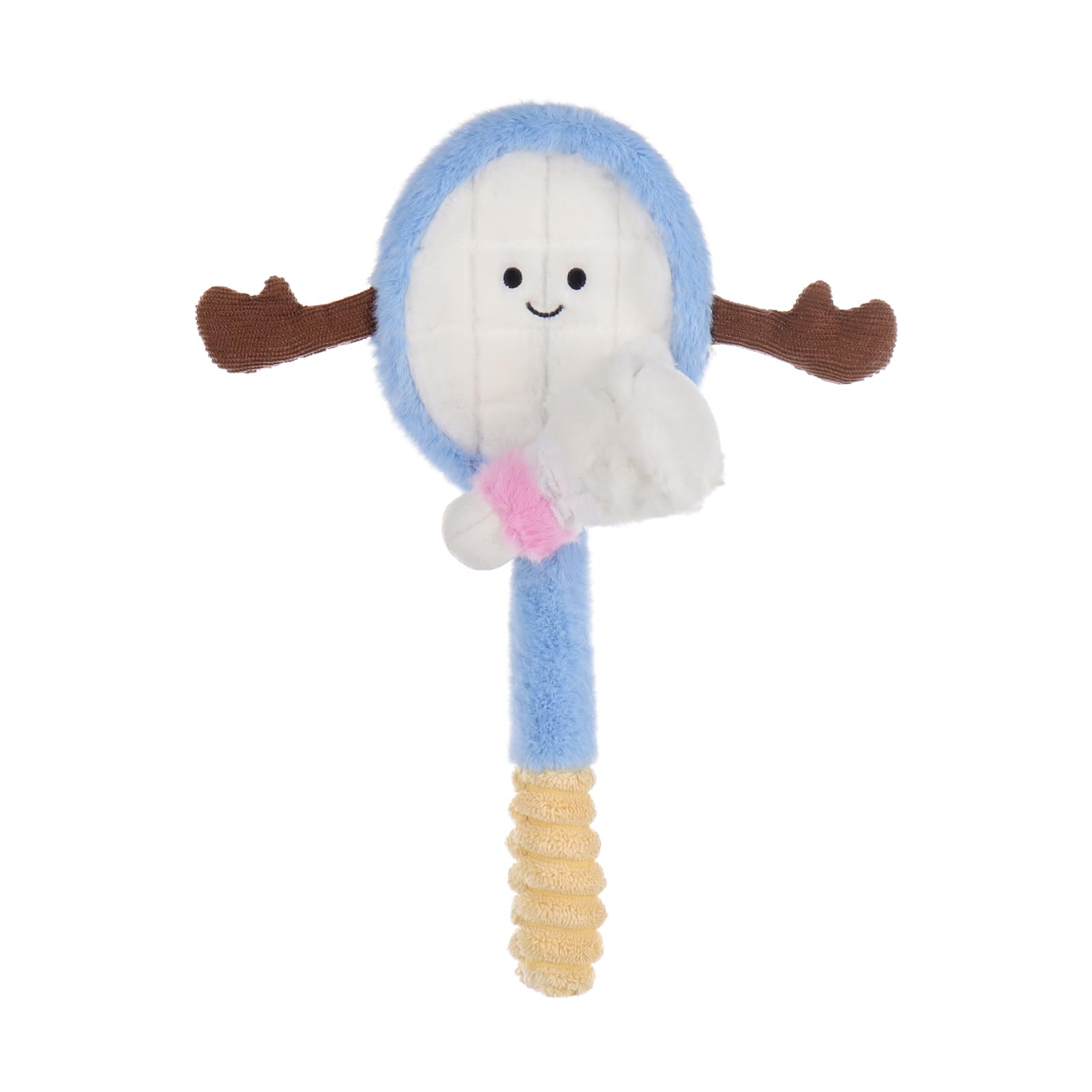 Apricot Lamb Vitality Badminton Stuffed Animals Soft Plushies for Baby Girl and Boy, Plush Toys for Kids, Fluffy Blue Vitality Badminton