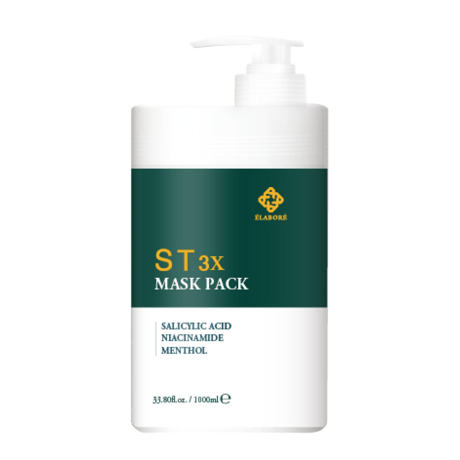 Elabore ST 3X Mask Pack - Scalp Therapy for All Scalp Types, Releases Stress, Softens Exfoliation, Cleans Hair Follicles, Strengthens Roots 8.11 fl.oz/ 240ml, 33.8 fl.oz/ 1000ml (1000ml / 33.8fl.oz)